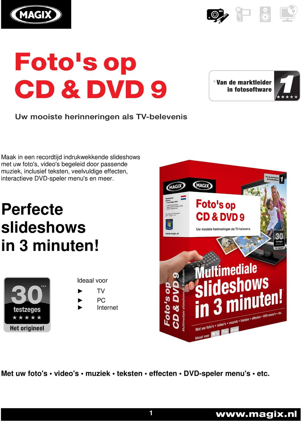 interactieve DVD-speler menu's en meer. Perfecte slideshows in 3 minuten!