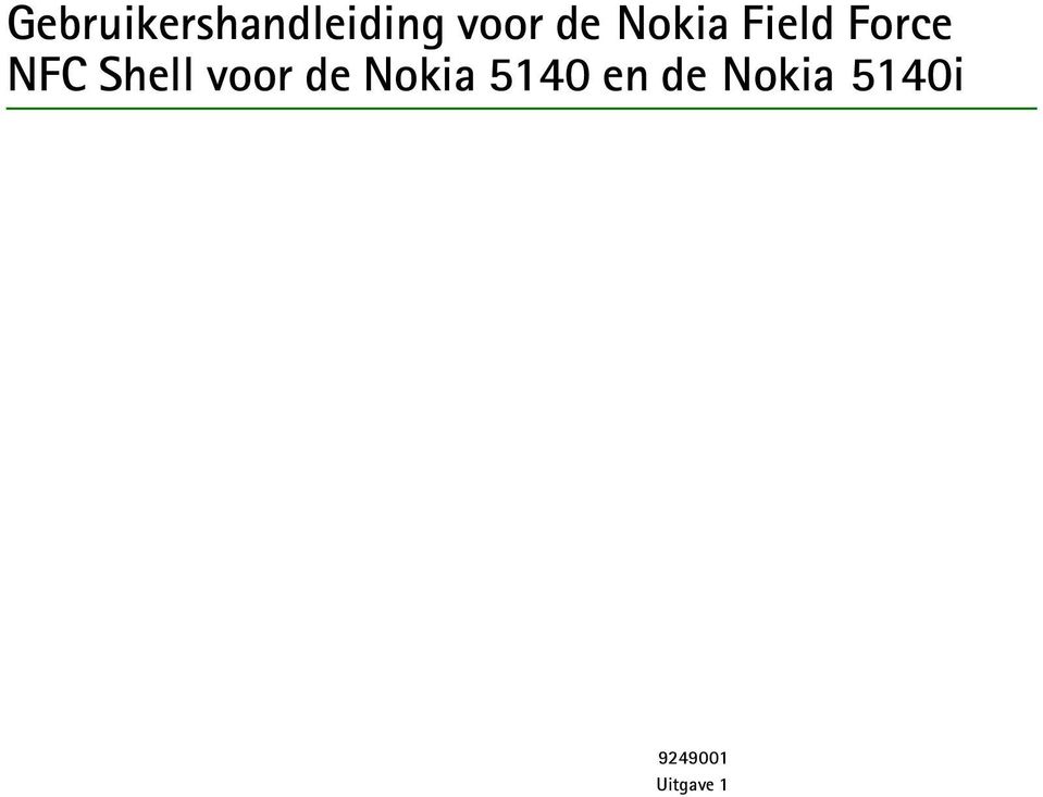 Shell voor de Nokia 5140 en