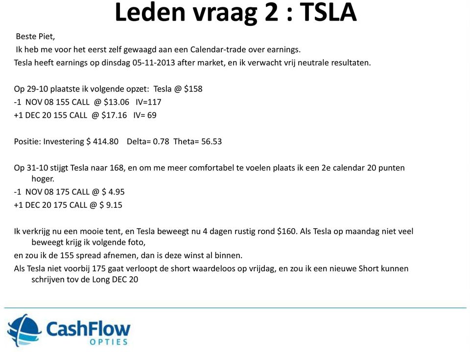 06 IV=117 +1 DEC 20 155 CALL @ $17.16 IV= 69 Positie: Investering $ 414.80 Delta= 0.78 Theta= 56.