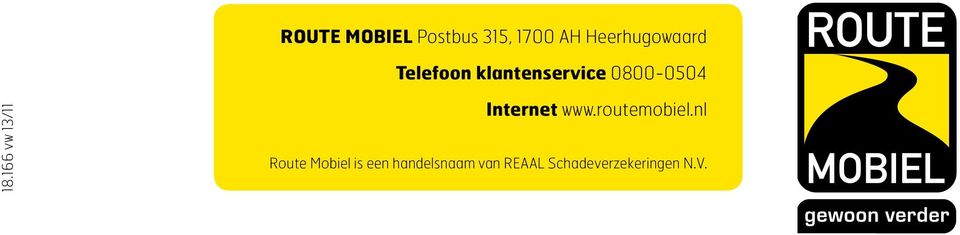 166 vw 13/11 Internet www.routemobiel.