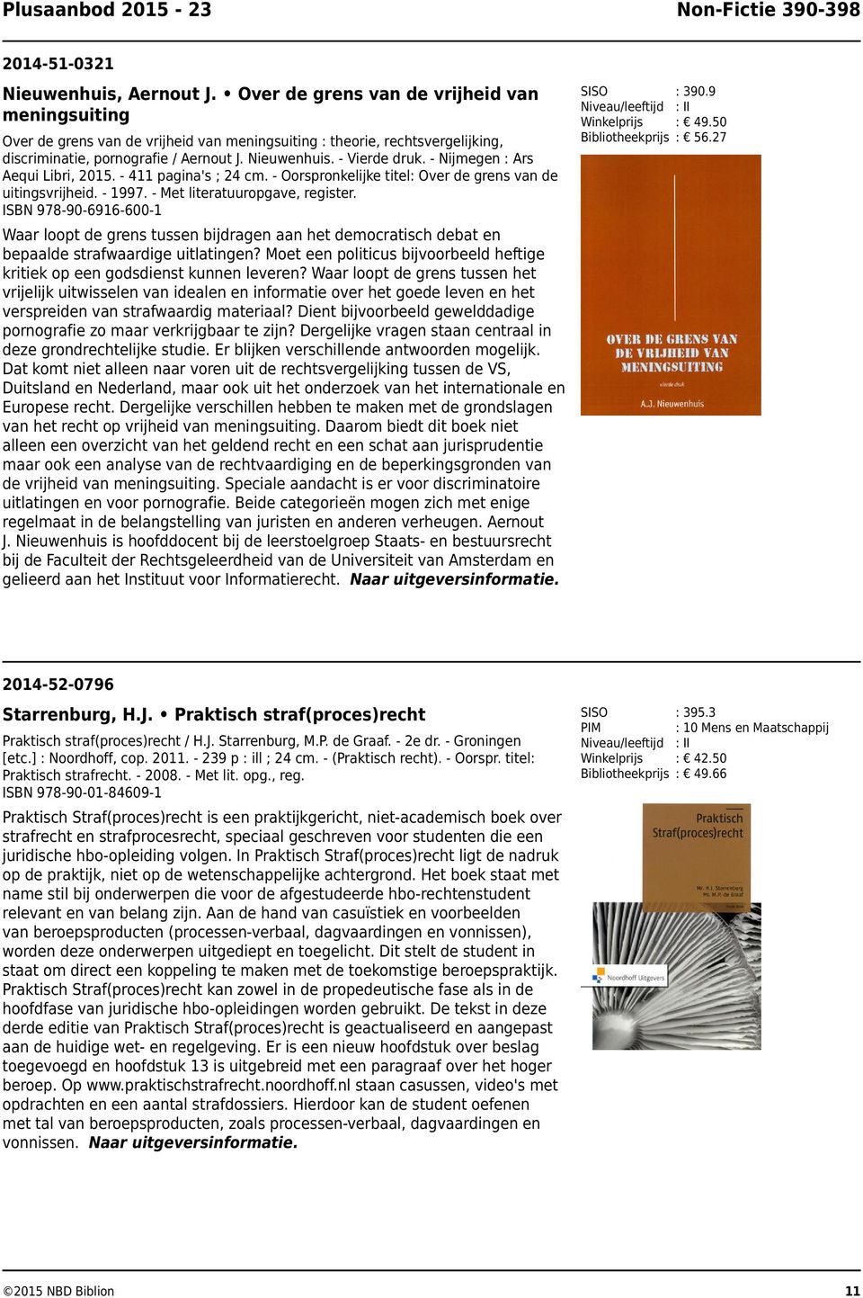 - Nijmegen : Ars Aequi Libri, 2015. - 411 pagina's ; 24 cm. - Oorspronkelijke titel: Over de grens van de uitingsvrijheid. - 1997. - Met literatuuropgave, register. ISBN 978-90-6916-600-1 : 390.