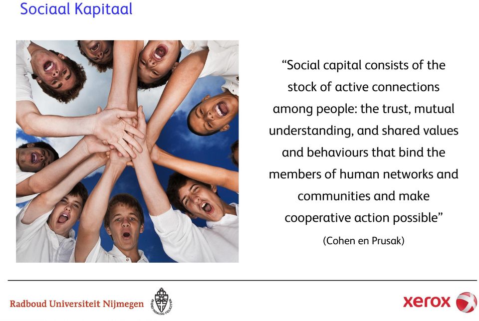 shared values and behaviours that bind the members of human