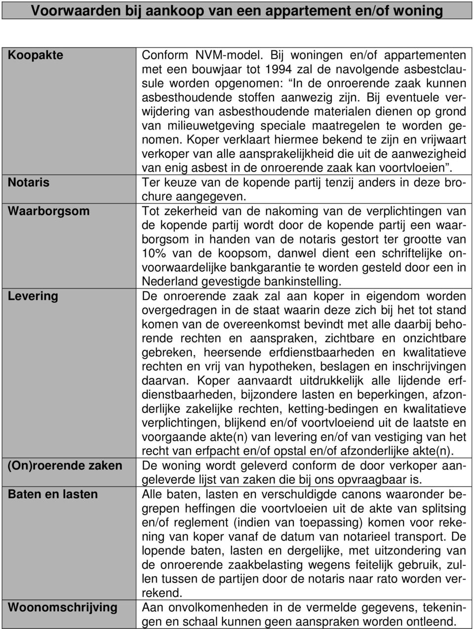 Bij eventuele verwijdering van asbesthoudende materialen dienen op grond van milieuwetgeving speciale maatregelen te worden genomen.