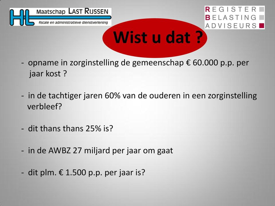 verbleef? - dit thans thans 25% is?