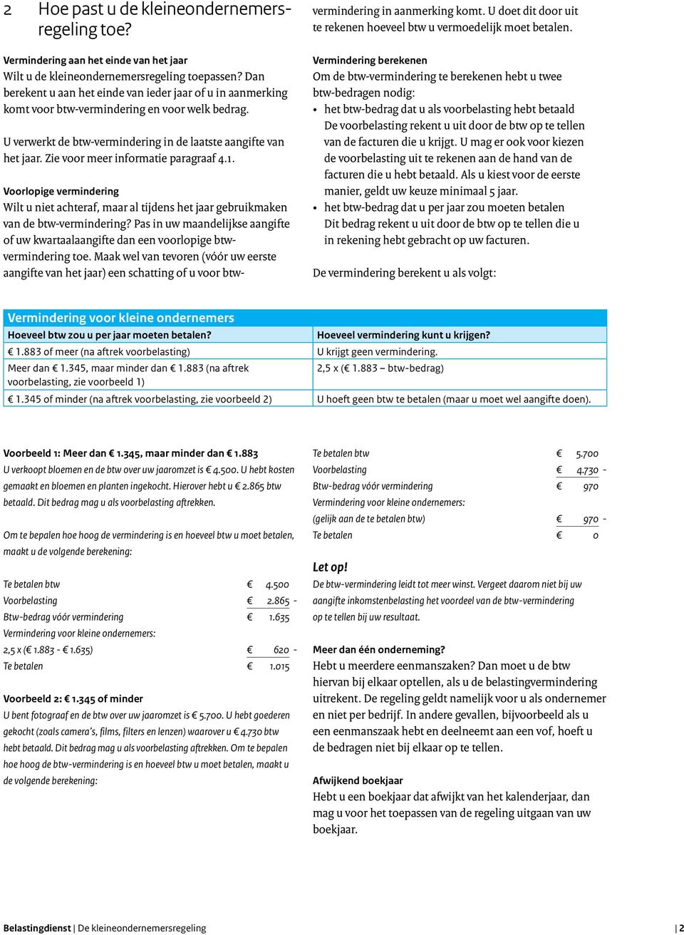 Zie voor meer informatie paragraaf 4.1. Voorlopige vermindering Wilt u niet achteraf, maar al tijdens het jaar gebruikmaken van de btw-vermindering?