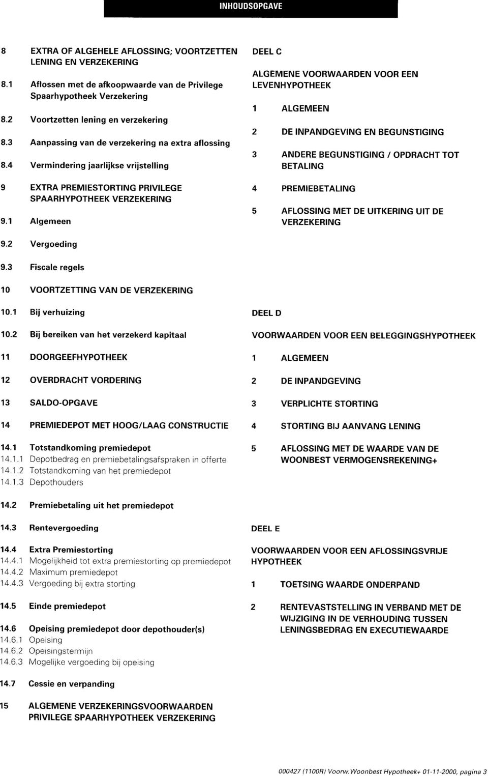 van het hypotheekrecht Kosten voor rekening van de schuldenaar lnstandhouding van het onderpand Verzekeringen Herschatting Verhuur lnpandgeven van rechten Kenrmgewng