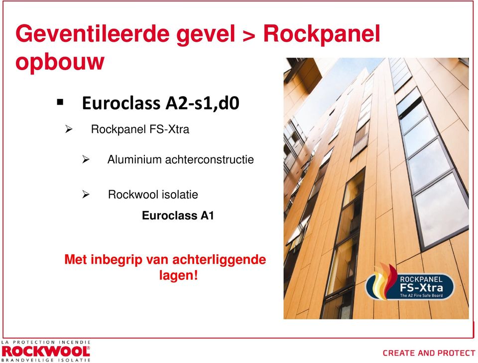 Aluminium achterconstructie Rockwool