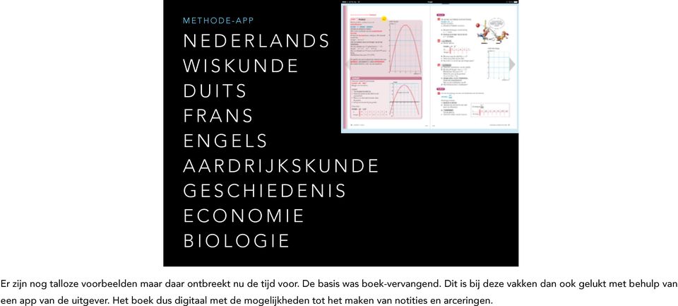 De basis was boek-vervangend.