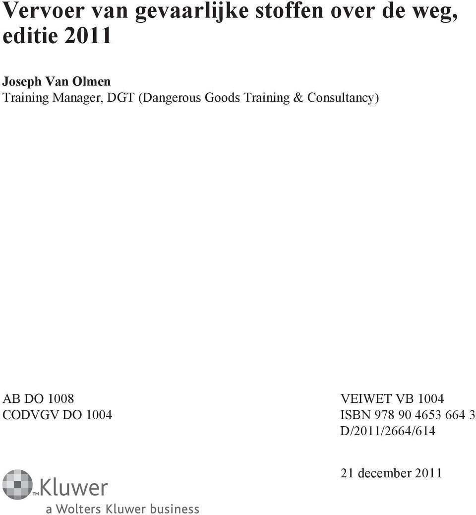 Training & Consultancy) AB DO 1008 VEIWET VB 1004 CODVGV