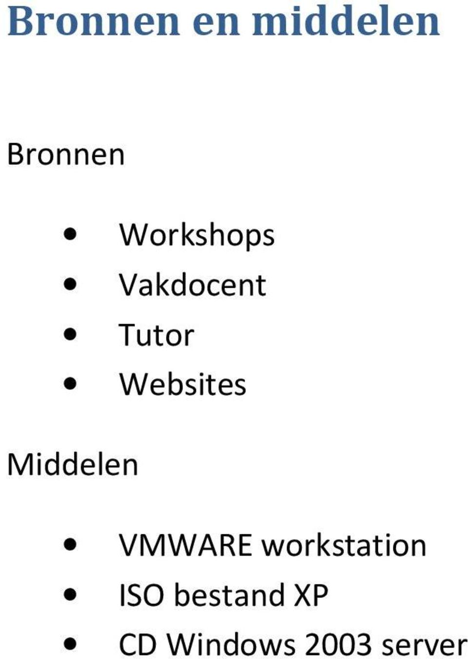 Websites Middelen VMWARE