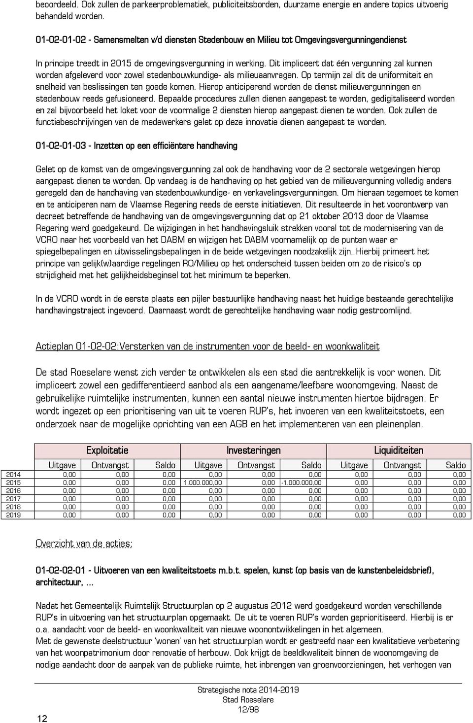 Dit impliceert dat één vergunning zal kunnen worden afgeleverd voor zowel stedenbouwkundige- als milieuaanvragen. Op termijn zal dit de uniformiteit en snelheid van beslissingen ten goede komen.