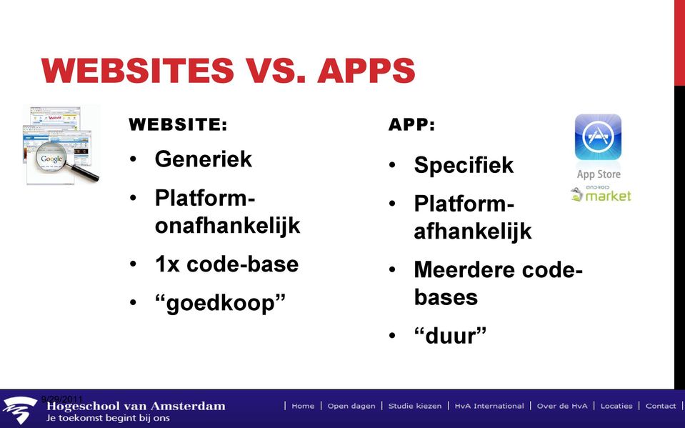 Platformonafhankelijk 1x code-base