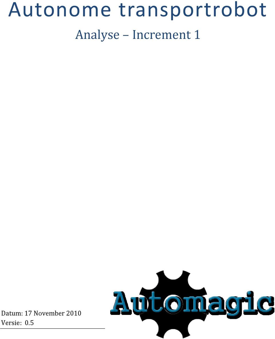 Analyse Increment 1
