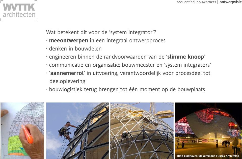 slimme knoop communicatie en organisatie: bouwmeester en system integrators aannemerrol in uitvoering,