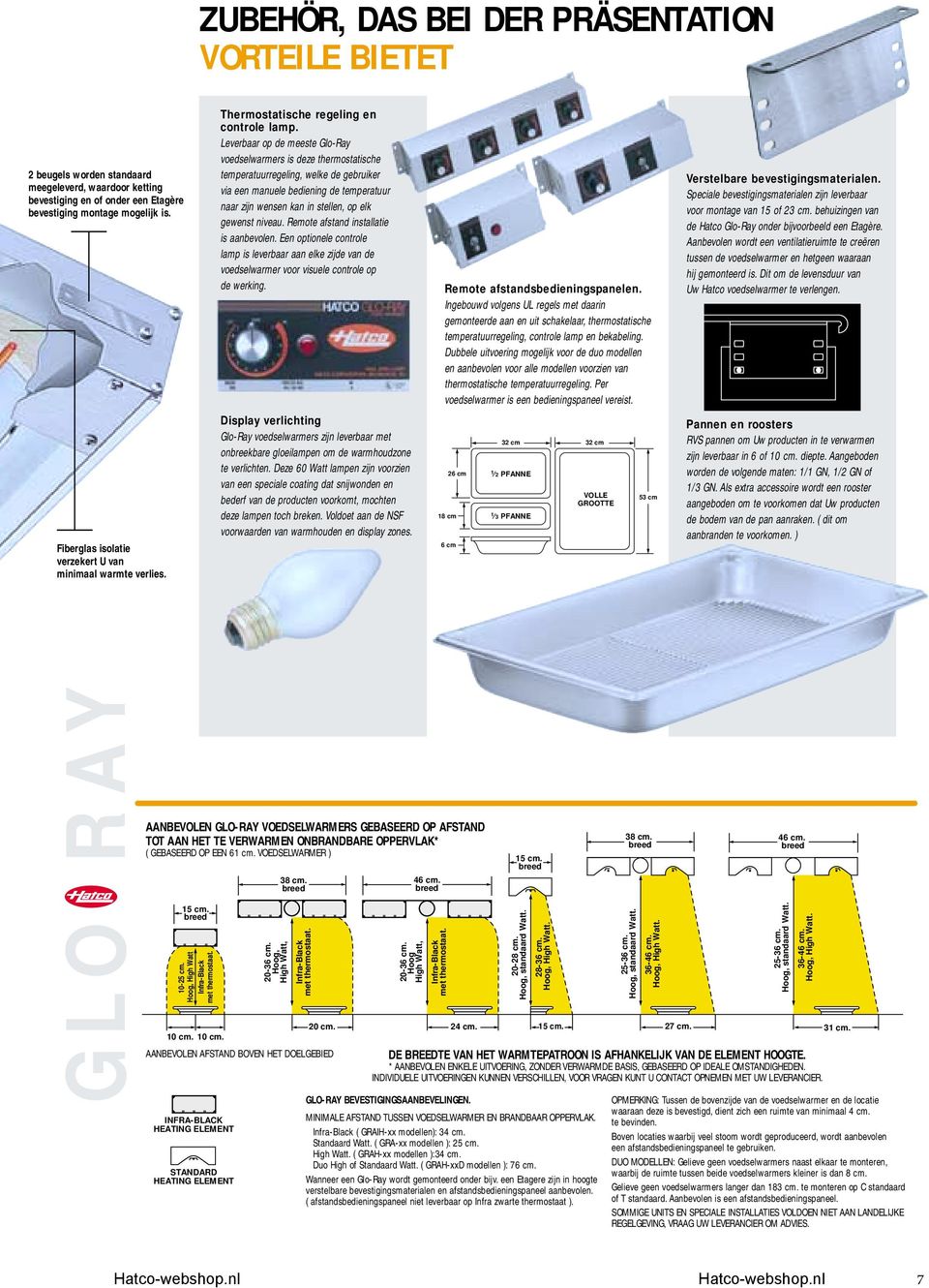 Leverbaar op de meeste Glo-Ray voedselwarmers is deze thermostatische temperatuurregeling, welke de gebruiker via een manuele bediening de temperatuur naar zijn wensen kan in stellen, op elk gewenst