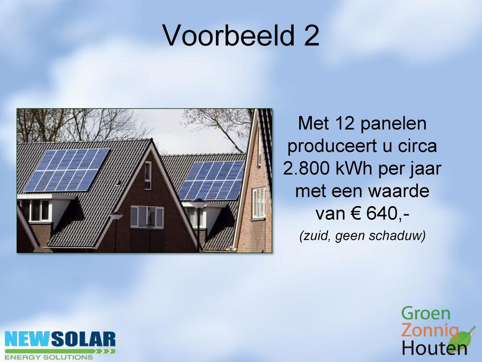 800 kwh per jaar met een