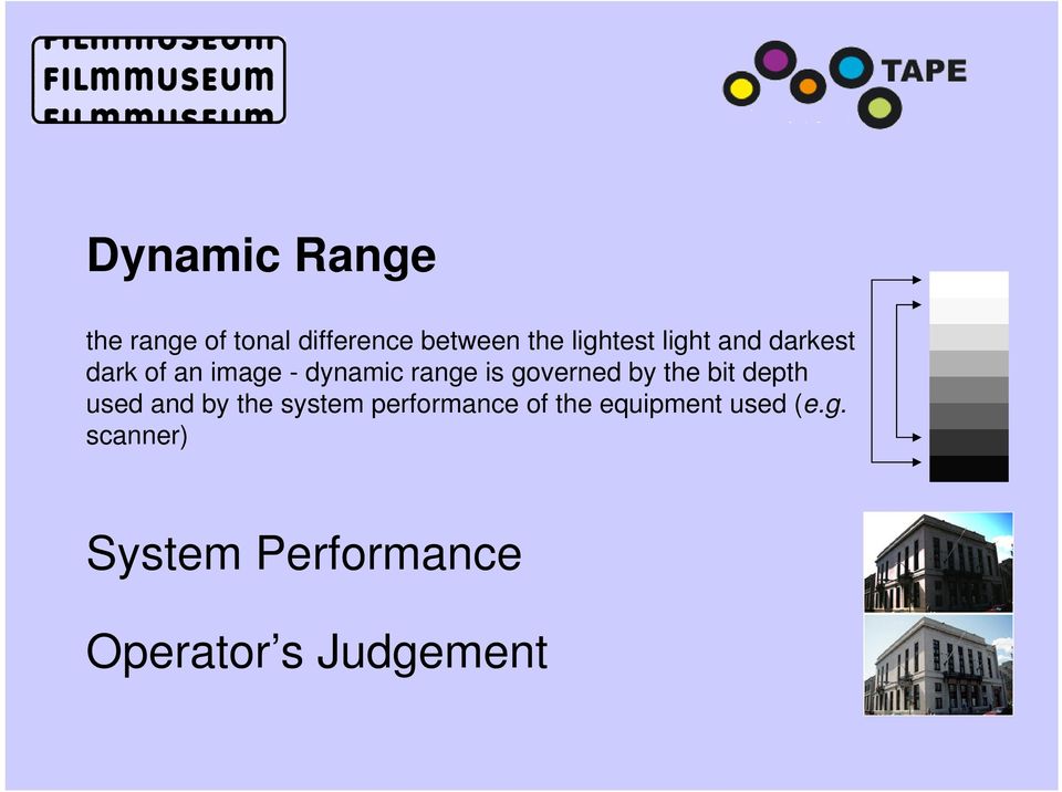 governed by the bit depth used and by the system performance of