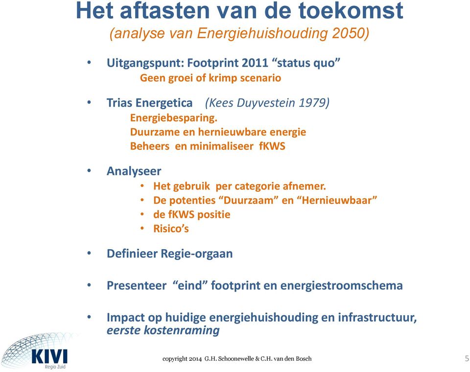 Duurzame en hernieuwbare energie Beheers en minimaliseer fkws Analyseer Het gebruik per categorie afnemer.