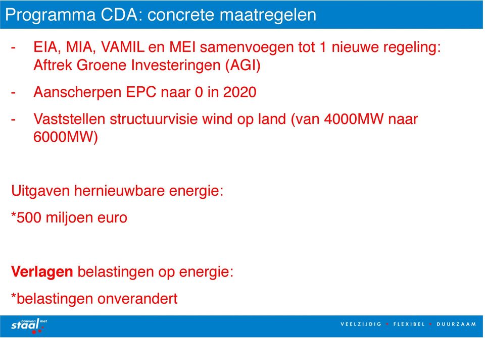 in 2020" - Vaststellen structuurvisie wind op land (van 4000MW naar 6000MW)"