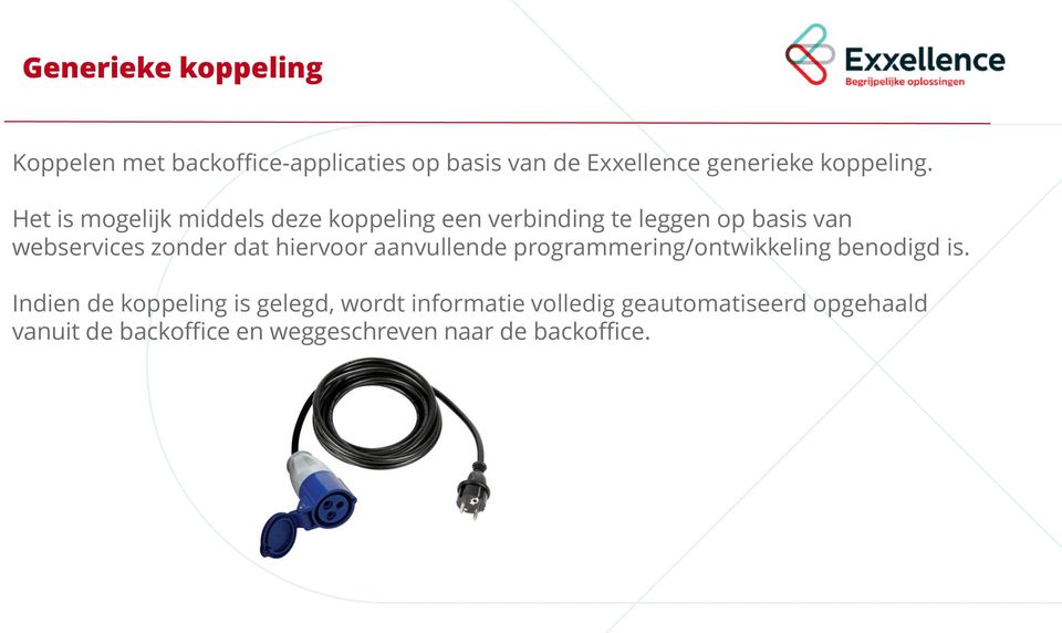 Het is mogelijk middels deze koppeling een verbinding te leggen op basis van webservices zonder dat