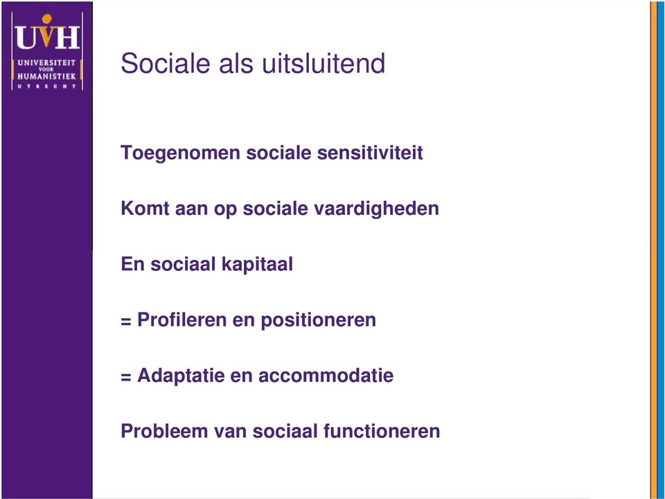 sociaal kapitaal = Profileren en positioneren =