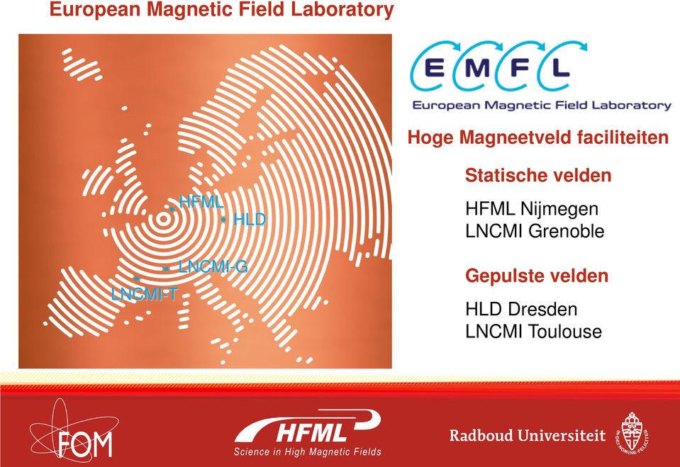 velden HFML Nijmegen LNCMI Grenoble LNCMI-T