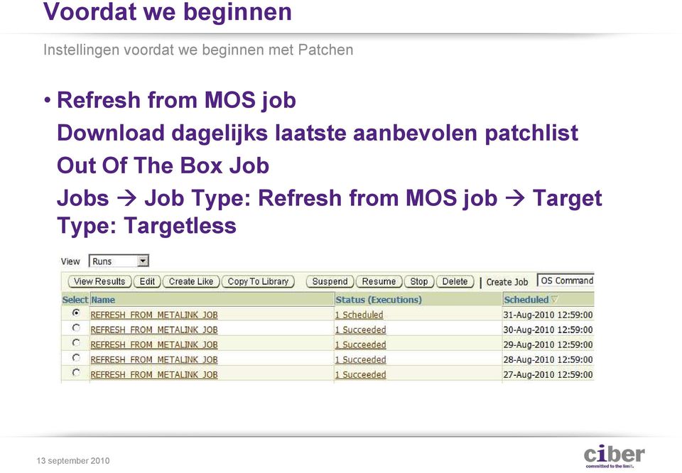 laatste aanbevolen patchlist Out Of The Box Job Jobs