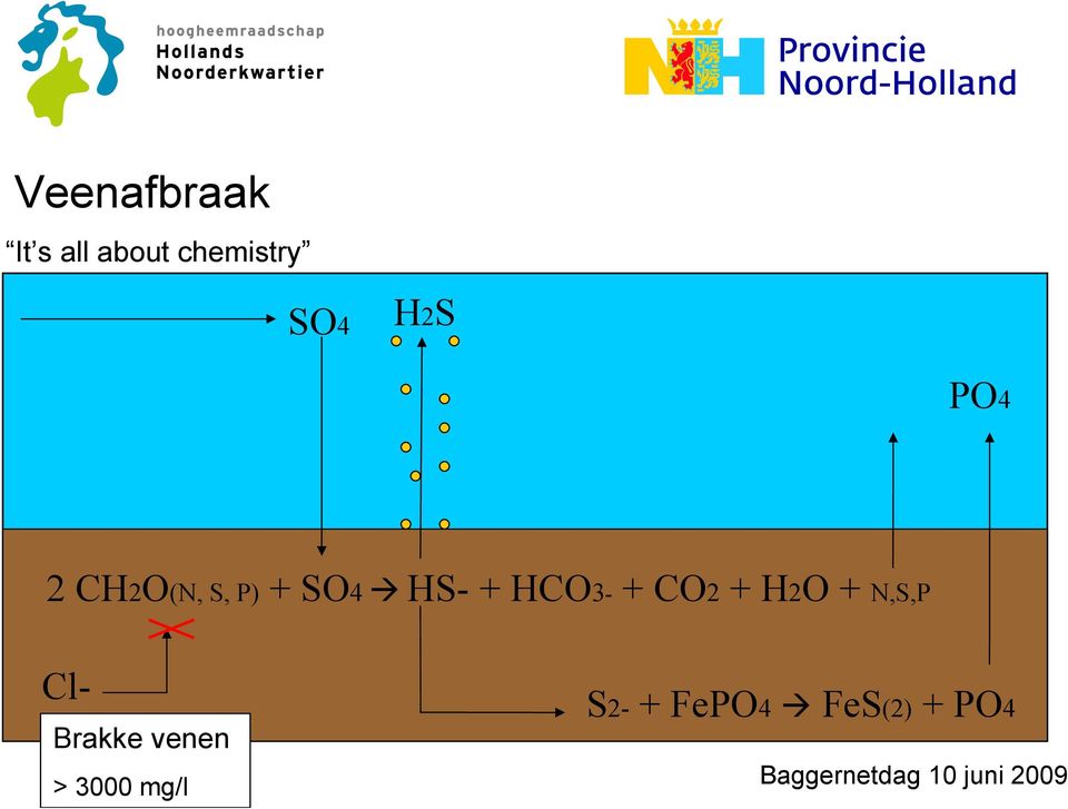 + HCO3- + CO2 + H2O + N,S,P Cl- Brakke