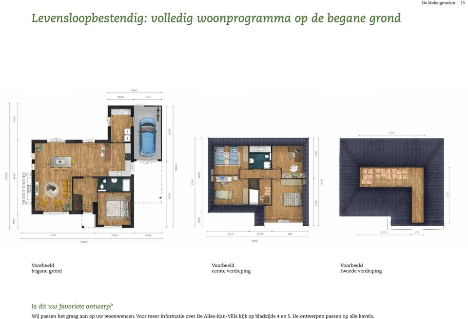 favoriete ontwerp? Wij passen het graag aan op uw woonwensen.