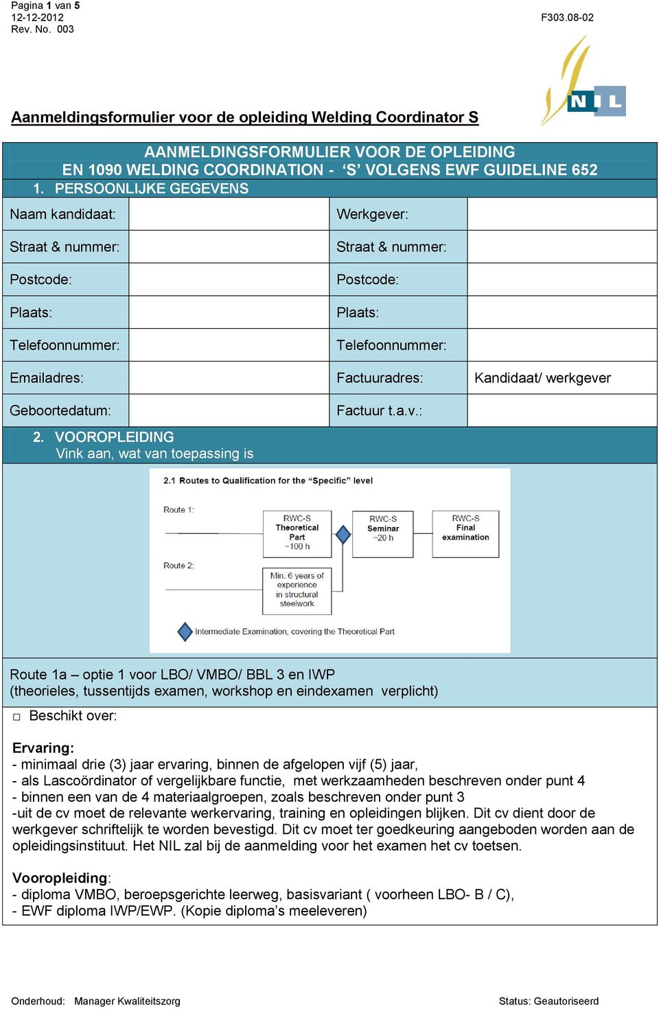 Geboortedatum: 2. VOOROPLEIDING Vink aan, wat va