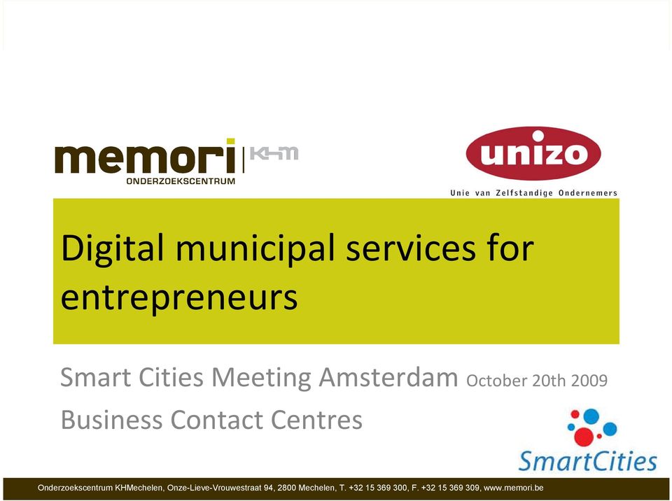 Cities Meeting Amsterdam