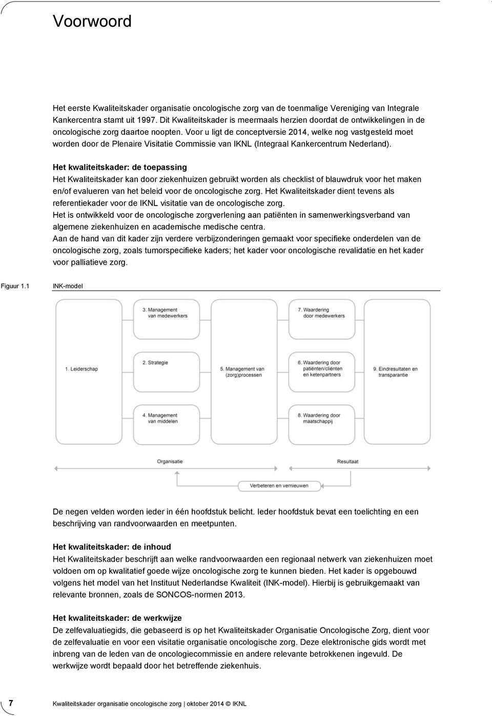 Voor u ligt de conceptversie 2014, welke nog vastgesteld moet worden door de Plenaire Visitatie Commissie van IKNL (Integraal Kankercentrum Nederland).