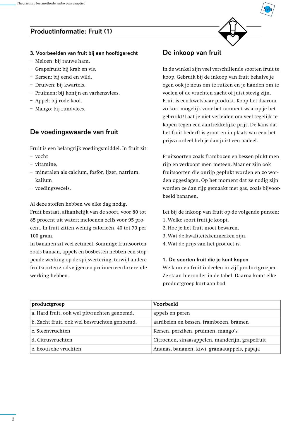 In fruit zit: vocht vitamine, mineralen als calcium, fosfor, ijzer, natrium, kalium voedingsvezels. Al deze stoffen hebben we elke dag nodig.