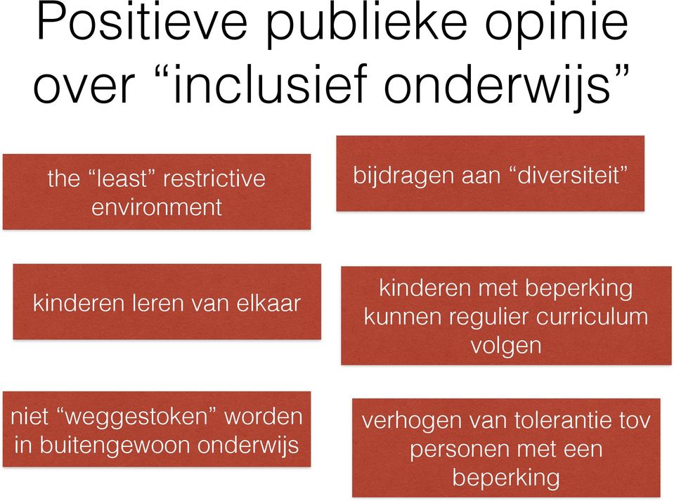 met beperking kunnen regulier curriculum volgen niet weggestoken worden in