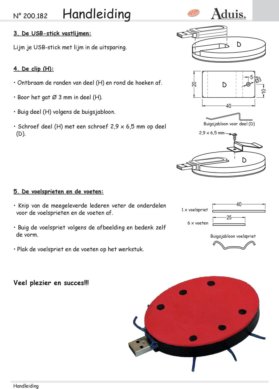 Buigsjabloon voor deel () 2,9 x 6,5 mm 5.