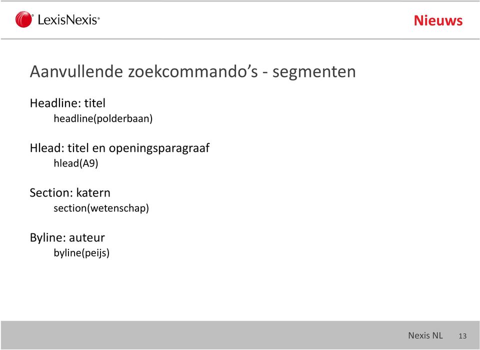 titel en openingsparagraaf hlead(a9) Section: