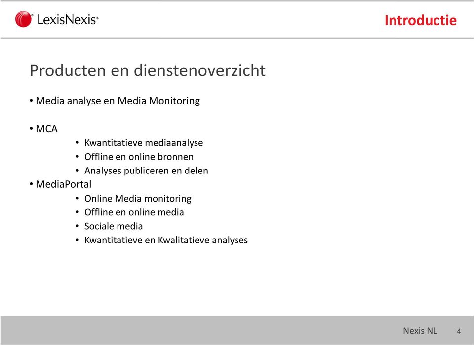 Analyses publiceren en delen MediaPortal Online Media monitoring