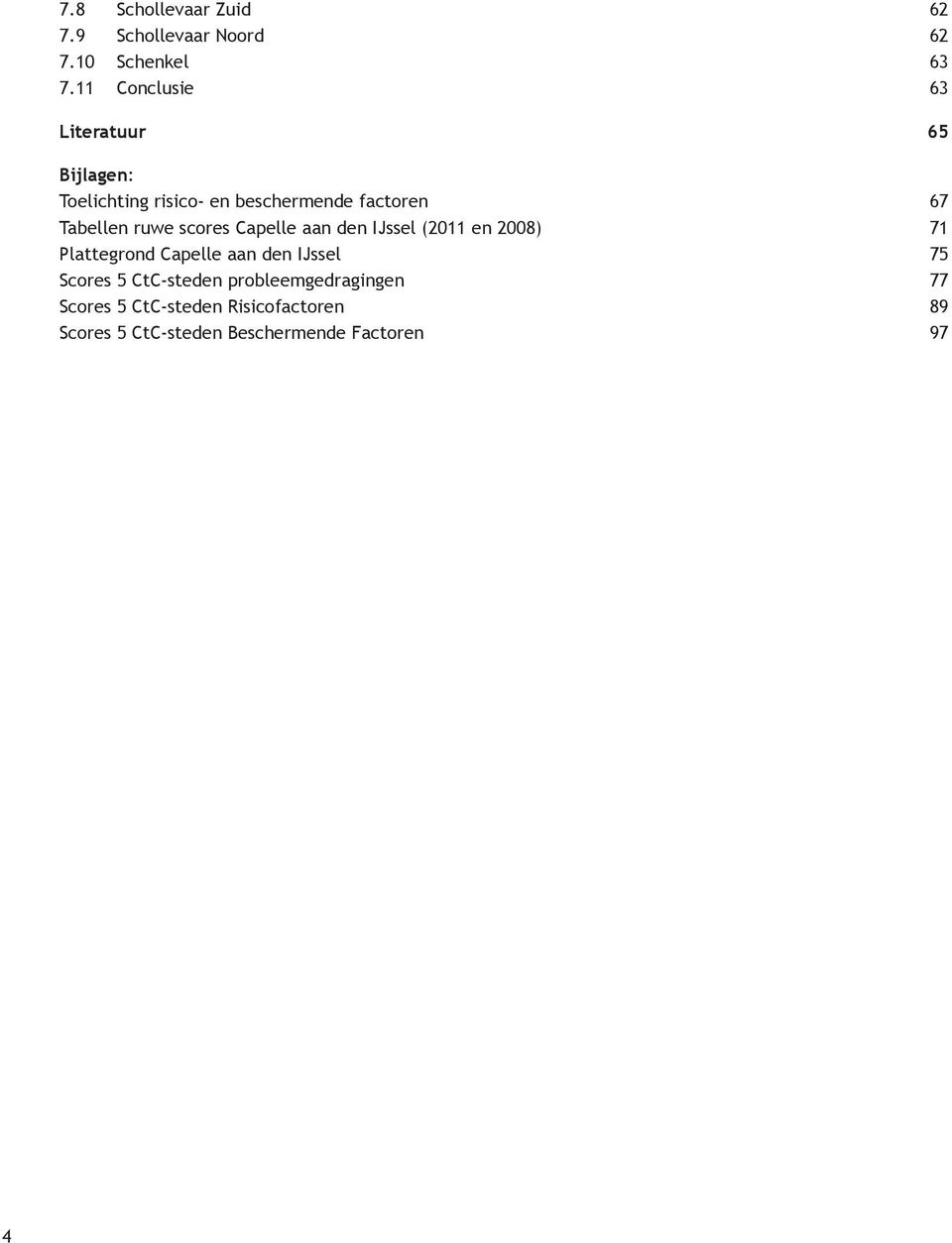 factoren 67 Tabellen ruwe scores Capelle aan den IJssel (211 en 28) 71 Plattegrond