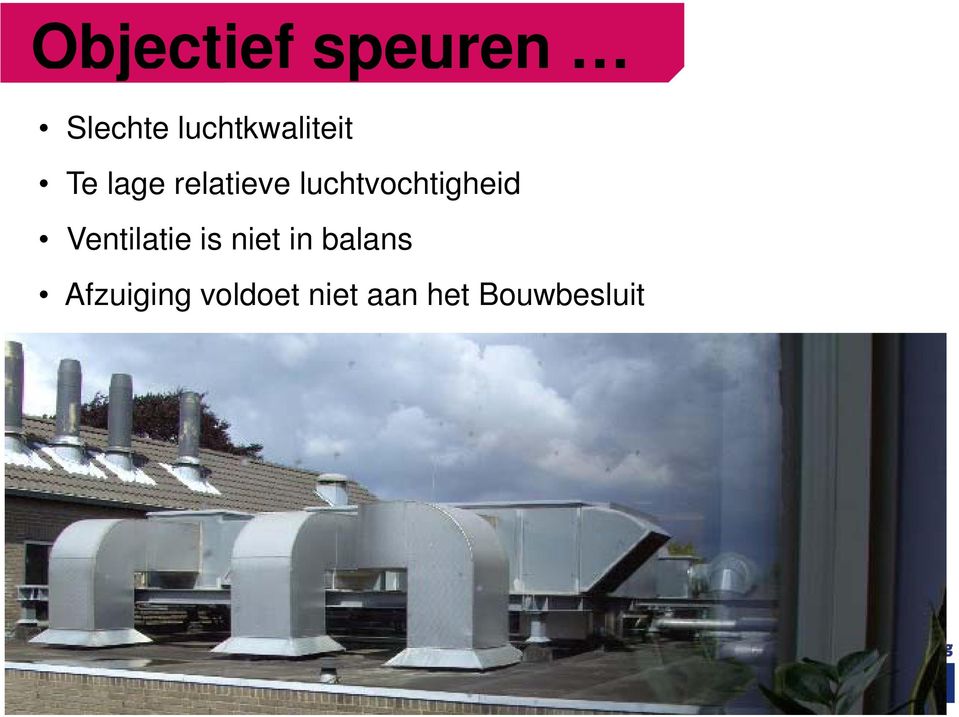 luchtvochtigheid Ventilatie is niet