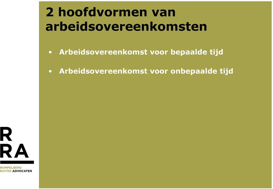 Arbeidsovereenkomst voor