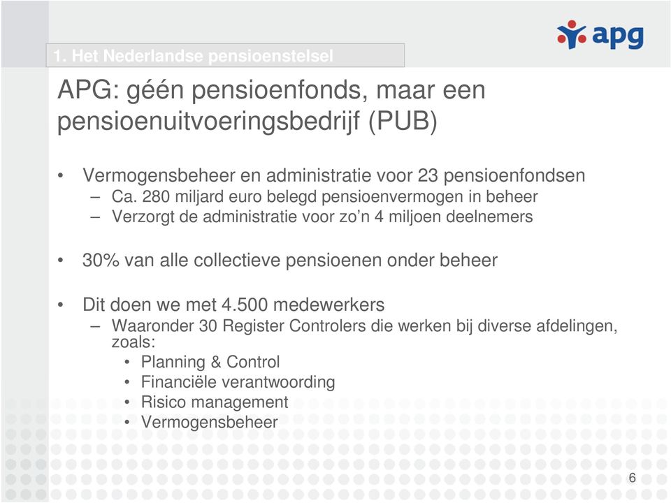 280 miljard euro belegd pensioenvermogen in beheer Verzorgt de administratie voor zo n 4 miljoen deelnemers 30% van alle