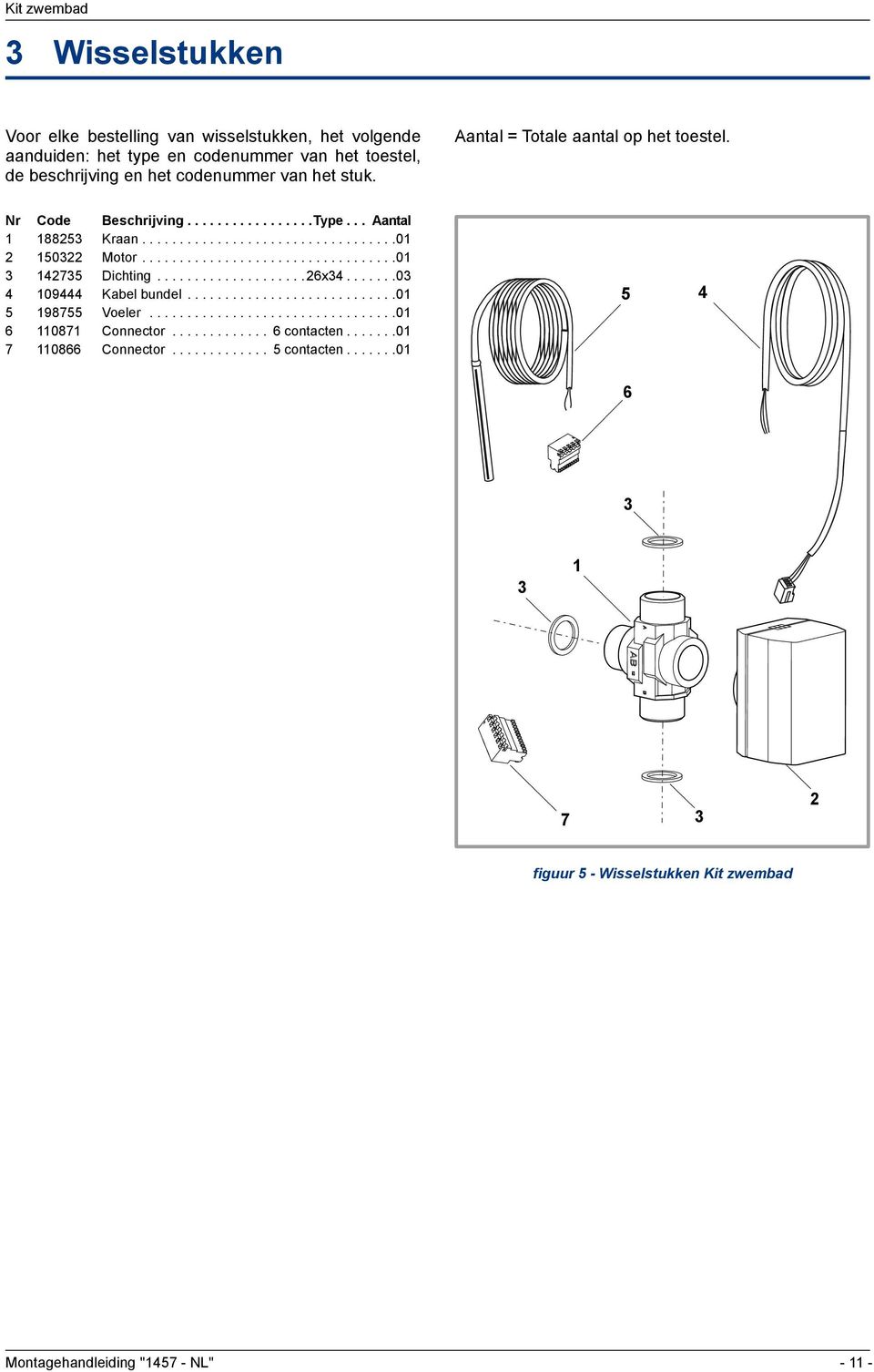 ...................26x34.......03 4 109444 Kabel bundel............................01 5 198755 Voeler.................................01 6 110871 Connector............. 6 contacten.