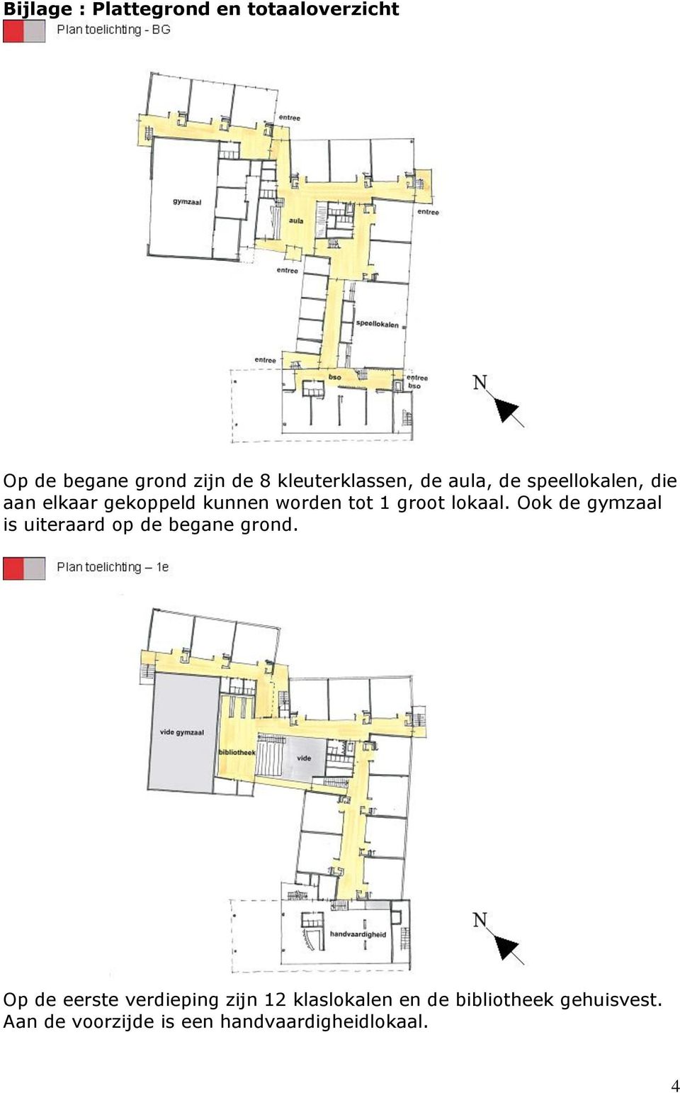 Ook de gymzaal is uiteraard op de begane grond.