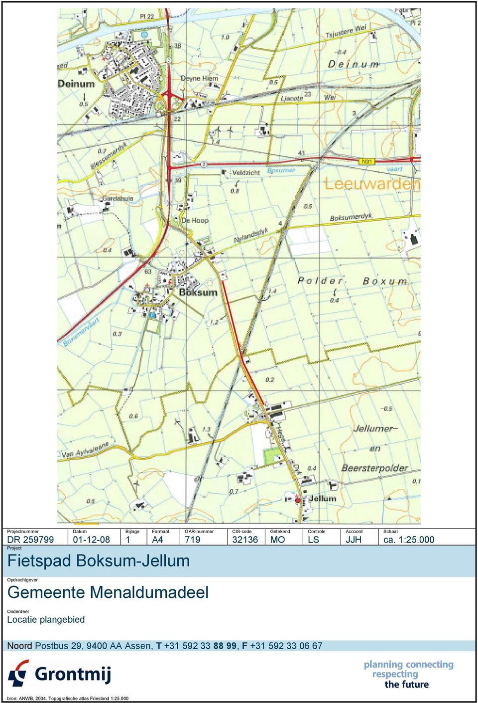 Project Fietspad Boksum-Jellum Opdrachtgever Gemeente Menaldumadeel Onderdeel Locatie