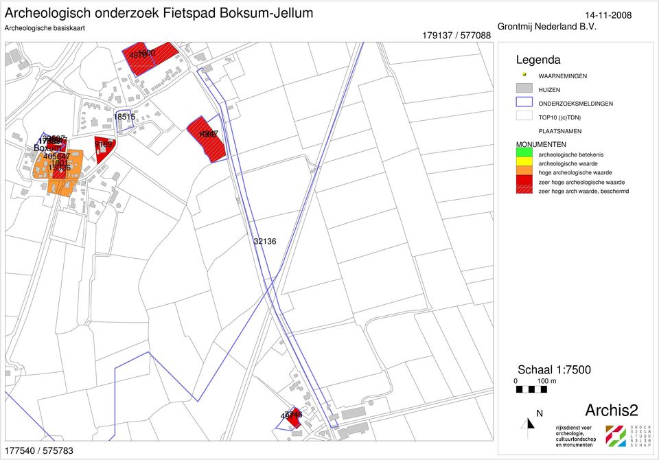 Legenda WAARNEMINGEN HUIZEN 18515 ONDERZOEKSMELDINGEN TOP1 ((c)tdn) 17595 17127 33597 15647 Boxum 45647 11 1526 9189