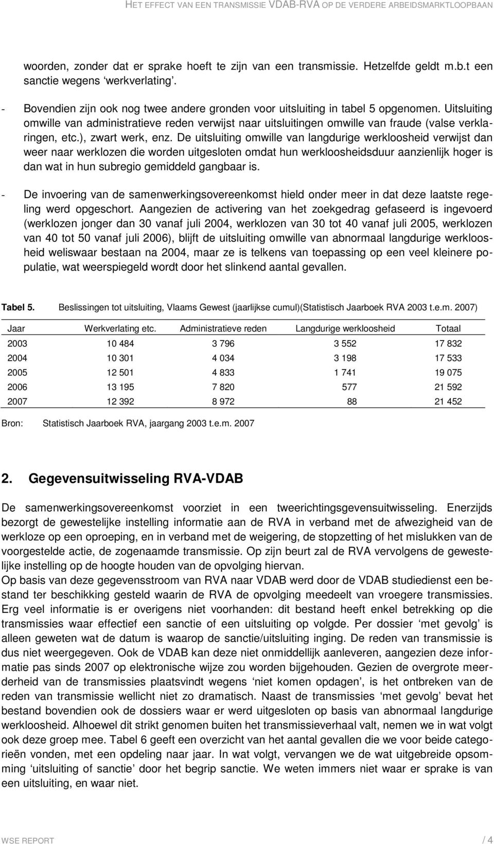 Uitsluiting omwille van administratieve reden verwijst naar uitsluitingen omwille van fraude (valse verklaringen, etc.), zwart werk, enz.