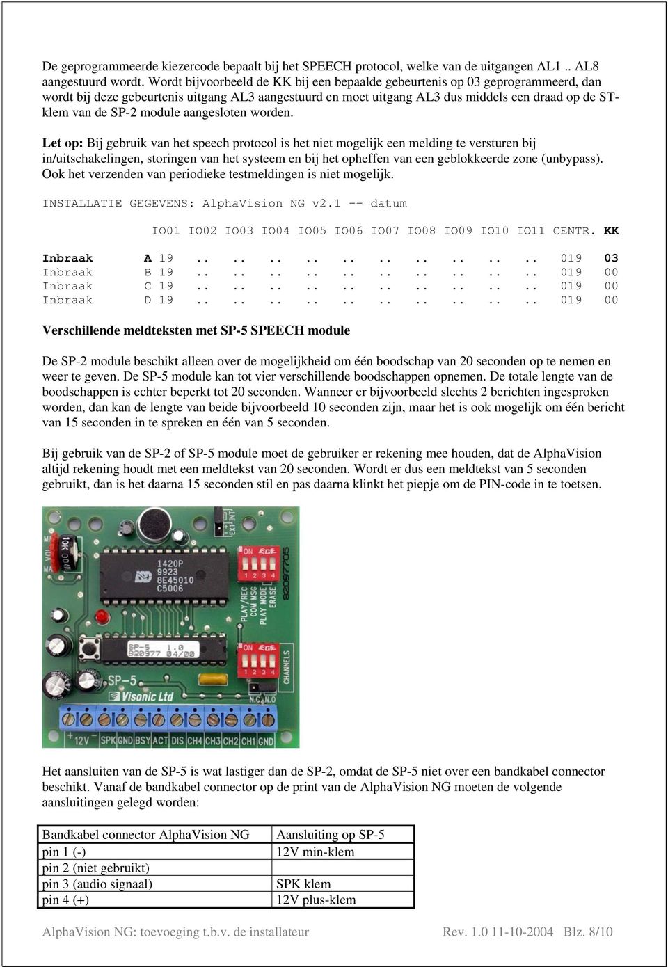 module aangesloten worden.