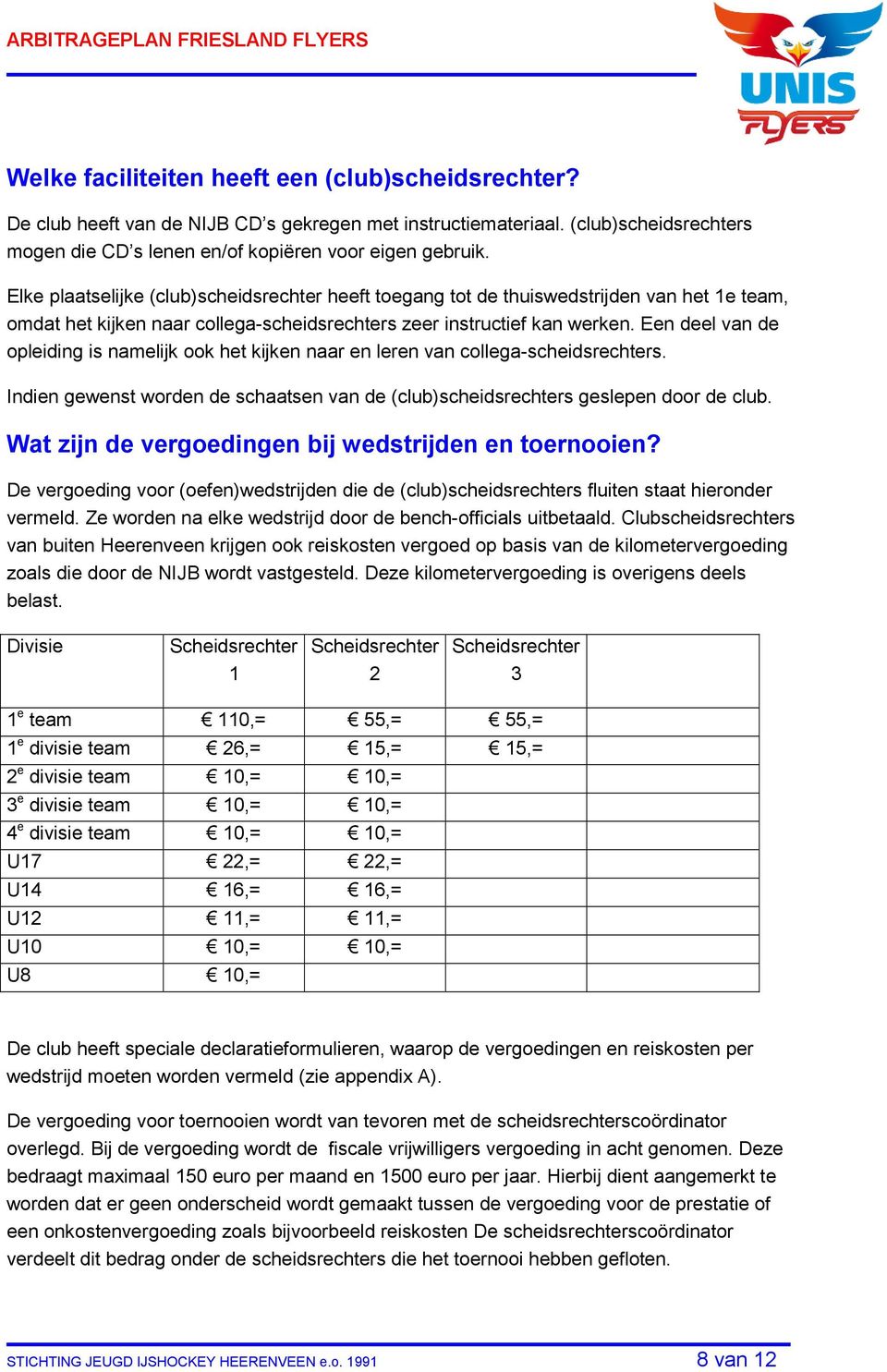 Een deel van de opleiding is namelijk ook het kijken naar en leren van collega-scheidsrechters. Indien gewenst worden de schaatsen van de (club)scheidsrechters geslepen door de club.