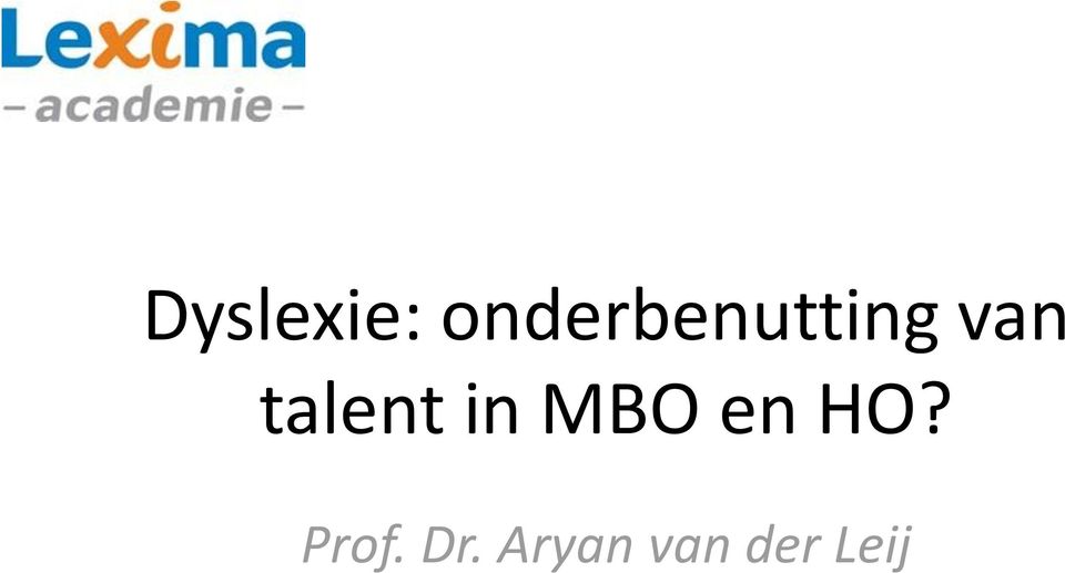 talent in MBO en HO?