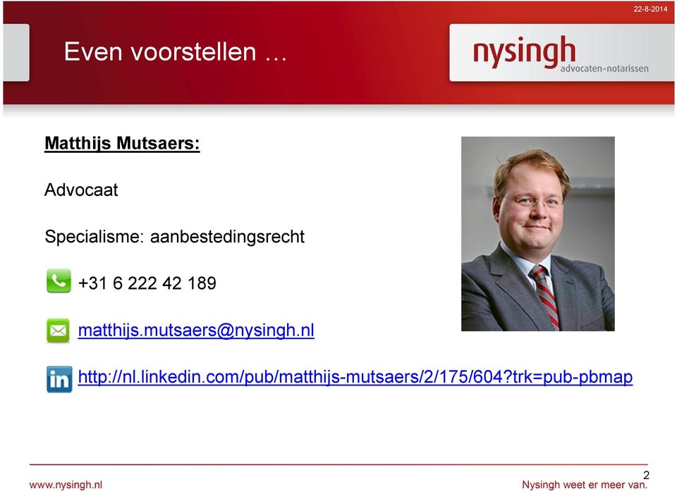 42 189 matthijs.mutsaers@nysingh.nl http://nl.